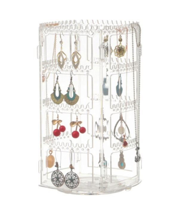 Multi-layer Rotating Earrings Storage Display Rack, Tube Type