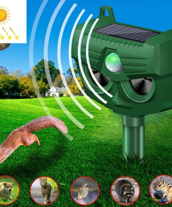 RC-543 Outdoor Solar Dog Repellent Infrared Ultrasonic Animal Bird Repellers