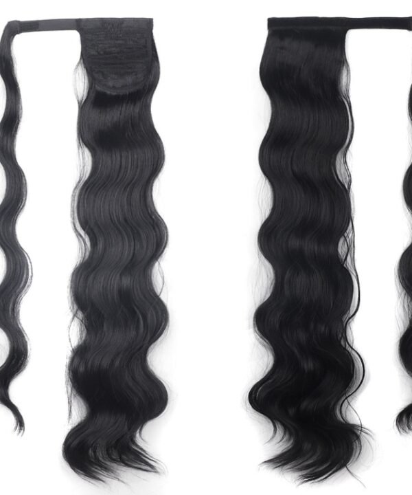 MST08 Adhesive Tie-On Wigs Ponytail Fluffy Long Curly Wigs High-Ponytail, 1B, 1BH613, 2, 8, 18, 27H613, 27M613, 88
