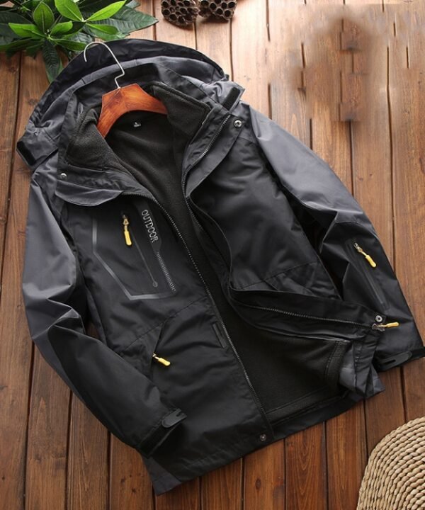 LSM-121 Men Autumn And Winter Jackets Grab Fleece Inner Lining Outdoor Hiking Clothes, L, XL, 2XL, 3XL, 4XL, 5XL