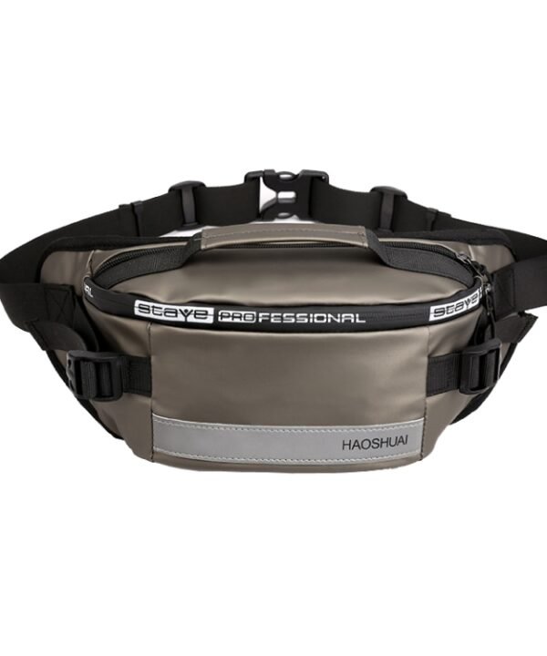 HAOSHUAI Outdoor Running Waist Bag With Reflecting Strip Chest Bag, 1100-6 Khaki, 1100-6 Dark Blue, 1100-6 Black), 1100-6 Gray, 1100-6 Army Green, 1206 Royal Blue Strip, 1206 Silver Gray Strip