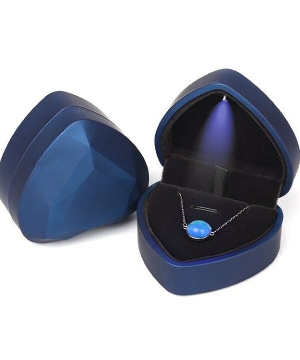 017015-20 Heart-shaped LED Light Ring Necklace Storage Box without Jewelry, Spec:, Pendant(Blue), Pendant(Black), Ring(White), Pendant(Pink), Ring(Red), Ring(Gold), Ring(Blue), Ring(Black), Ring(Pink), Pendant(White), Pendant(Red), Pendant(Gold)