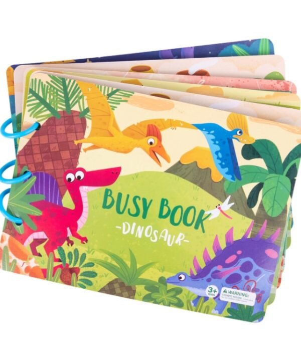 Children Early Teaching Cartoon Intelligence Development Toys Repeatedly Paste Book, Dinosaur, Farm, Traffic, Life