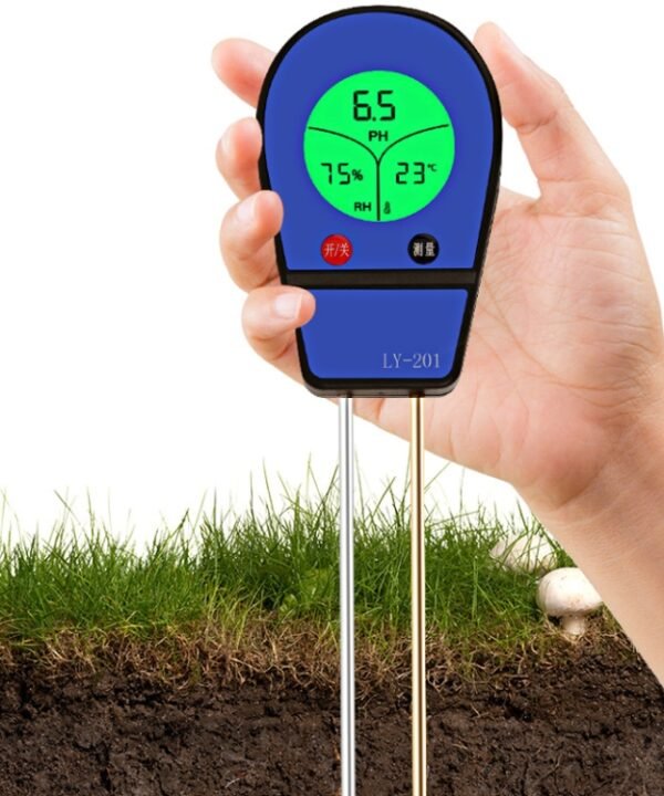 LY201 Soil PH Testing Instrument Moisture and Humidity Tester Gardening Planting Thermometer, LY201