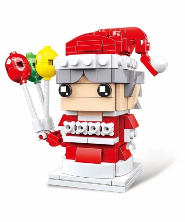 Christmas Theme Building Blocks Small Particles Puzzle Toy, 10089A Christmas Grandma, 10089B Christmas Snowman, 10089C Christmas Elk, 10089D Santa Claus