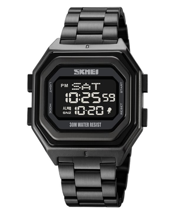 SKMEI 1875 Men Outdoor Electronic Watch Timing Multi-Functional Watch, Style:, 1875 Steel Band Black Machine, 1875 Silicone Band White Machine, 1875 Silicone Band Black Machine, 1875 Steel Band White Machine