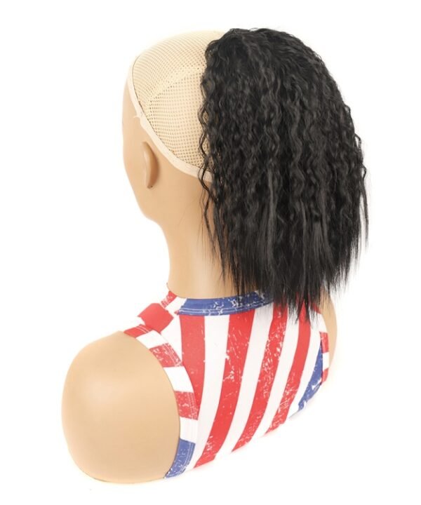 LS868 Drawstring Fixed Corn Perm Curly Wig Fluffy Short Ponytail Wigs, 1B, 1BH27, 1BH30, 1BH33, 1BH613, 1BHBlue2, 1BHBug, 1BT27, 1BT30, 1BTBlue2, 1BTBug, 2, 4, 4H27, 16, 27, 27H613, 30, 33, 2312, Blue2, Bug, 73C