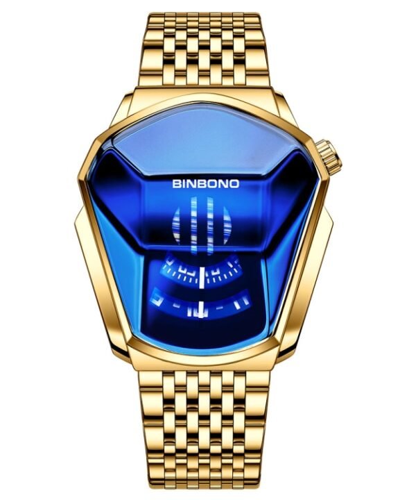 BINBOND Locomotive Concept Steel Belt Watch Men Live Black Technology Watch, Steel Belt Full Gold-Blue Face, Steel Belt Full Gold Gold Face, Steel Belt Black Stee Blue Face, Steel Belt Black Steel White Face, Steel Belt White Steel Blue Face...