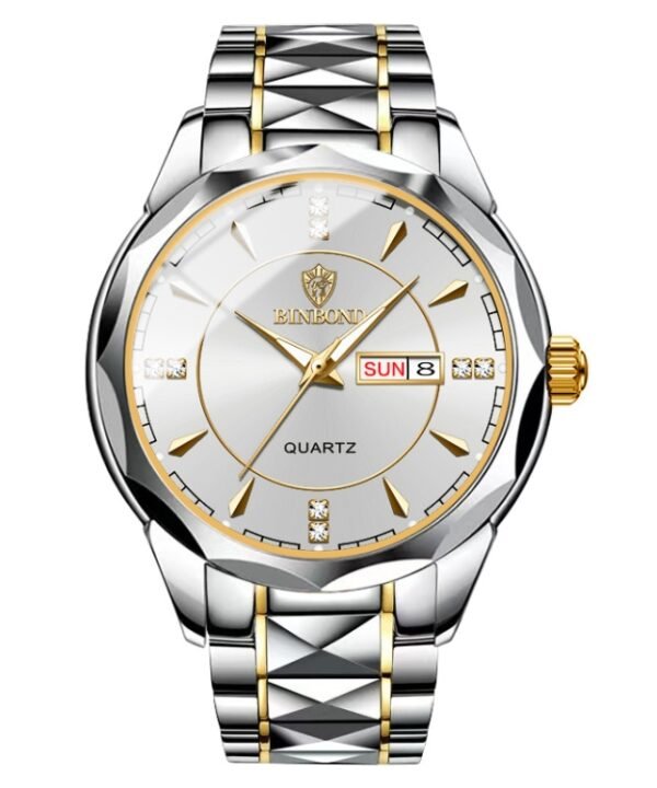 BINBONG B5552 Luminous Multifunctional Business Calendar Quartz Watch