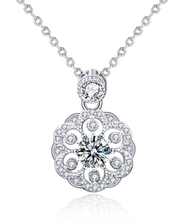 XMA008 Cherry Necklace 925 Silver Mosan Diamond Collarbone Pendant, XMA008
