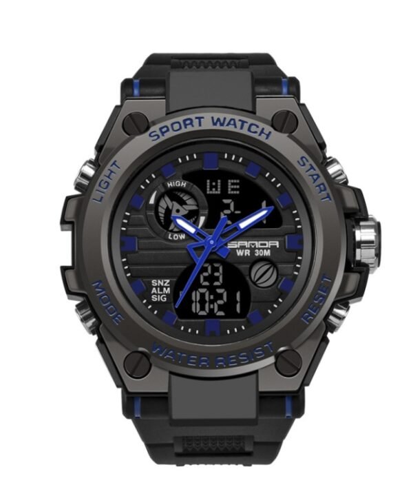 SANDA 739 Multifunctional Waterproof Sports Watch Chronograph Calendar Alarm Night Light Watch