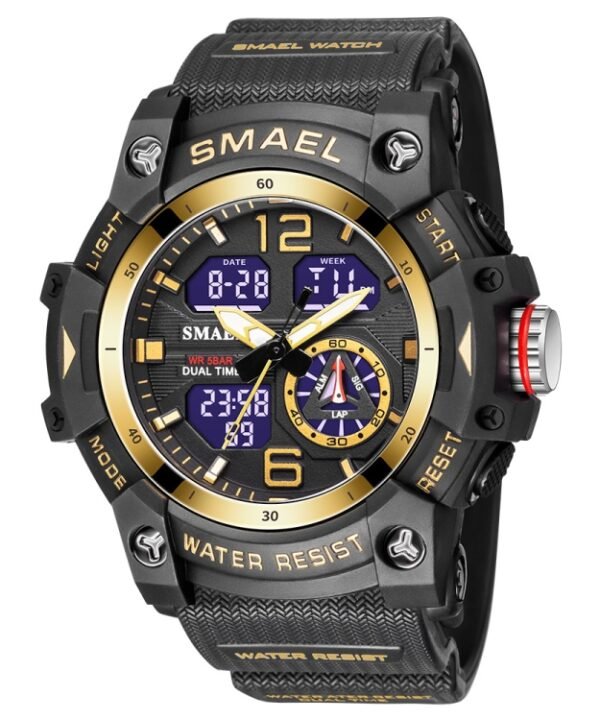SMAEL 8007 Outdoor Sports Waterproof Dual Display Electronic Quartz Watch