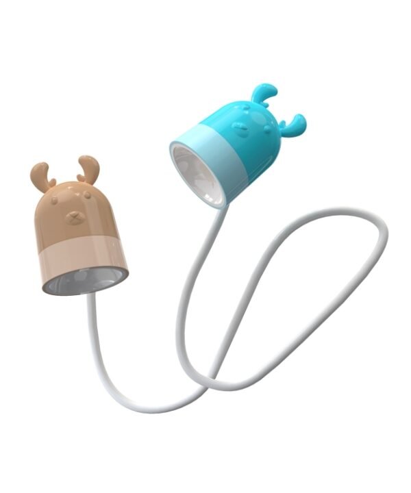 KD201 Portable Lamp Hanging Neck Reading LED Night Light, Style:, Bear (Blue+Brown), Bear (Orange+Green), Little Deer (Orange+Green), Little Deer (Blue+Brown), Bunny (Pink+Purple), Bunny (Green+Yellow), Cat (Green+Yellow), Cat (Pink+Purple)