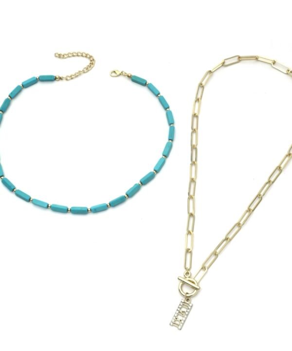 Natural Turquoise Accessories Ladies Jewelry, N2206-5 Bailan Pine Necklace, S2203-11 Bracelet, N2206-6 2pcs/set Rectangular Necklace, 2pcs/set Necklace + Earrings, 3pcs/set Necklace + Bracelet + Earrings