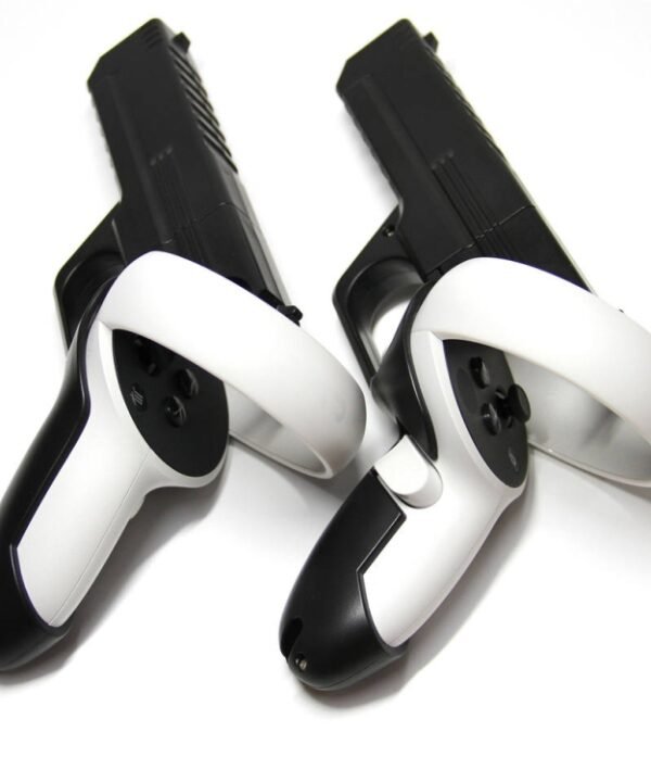 For Meta Quest 2 VR Controller 1pair Sturdy Shooting Handle Holder, Black