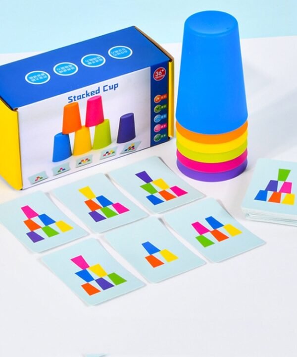 Mixed Colors Quick Stack Cups Speed Training Sports Stacking Cups With Card,Spec:, Single Person, Double  Person