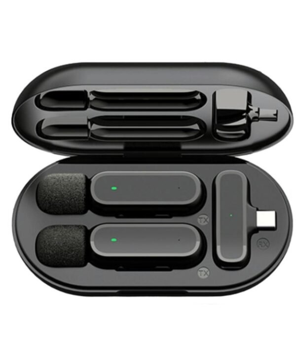 Wireless Lavalier Microphone With Charging Box Noise Reduction Video Record Mic,Spec:, K63 One To Two  Type-C Interface, K63 One To Two  8 Pin Interface, K61 One To  One Type-C Interface, K61 One To  One 8 Pin Interface
