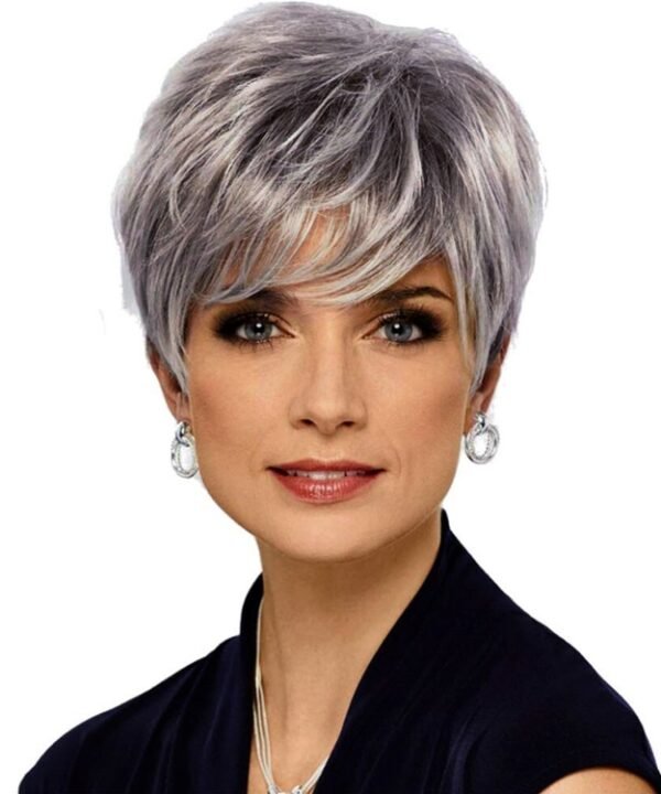Ladies Short Straight Hair Wig High Temperature Silk Chemical Fiber Headgear, Wig-332, Wig-335