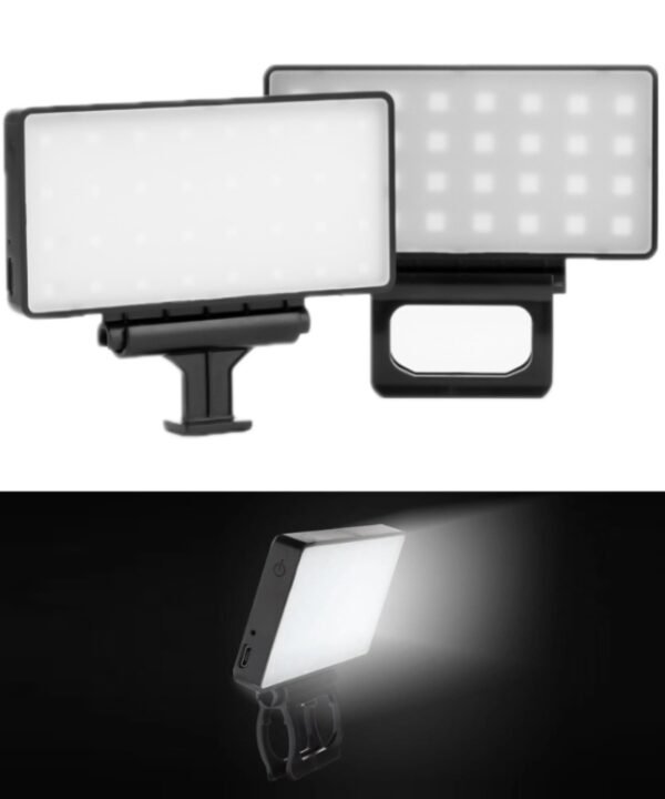 Outdoor Live Photography Multi-angle Brightness Adjustment Mobile Phone Fill Light, Monochrome White Light, RGB Color