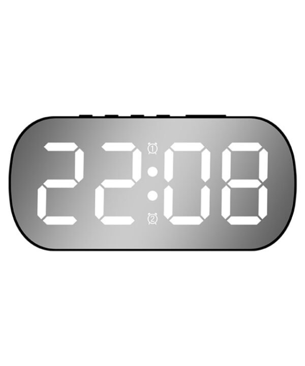 6637 LED Digital Display Temperature Electronic Clock Desktop Mirror Alarm Clock