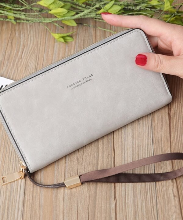 Scrub Long Wallet Lady Wallet Handbag Zipper Purse