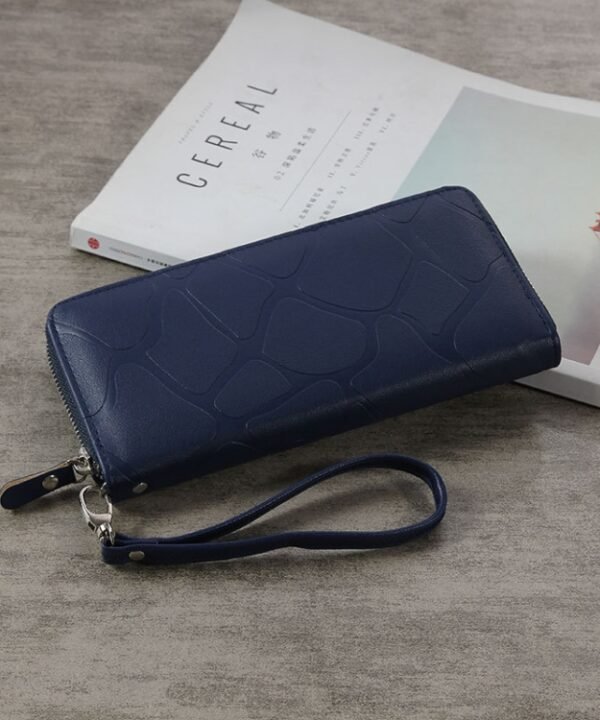 Large Stone Wallet Zipper Women Wallet Long Coin Purse