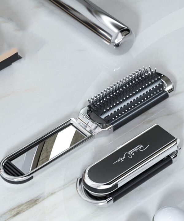 2 in 1 Massage Air Cushion Comb Mirror Integrated Comb Portable Folding Comb