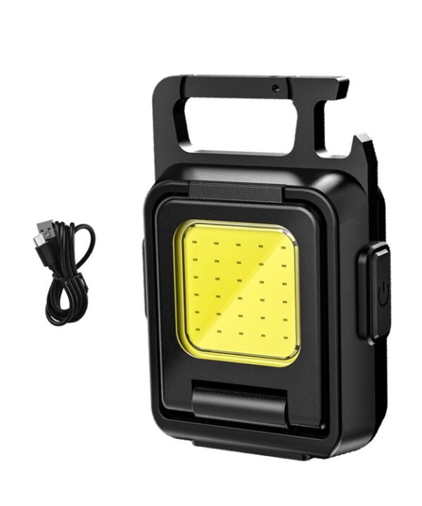 Double Sided COB Flashlight Mini Keychain Light Camping Light, Without Stand, With Stand