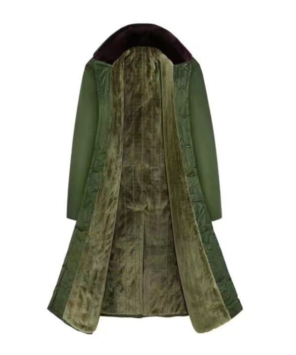 Long Civil Disaster Relief Cotton Coat Windproof Lengthened Cold-proof Fleece Thickened Cotton Coat, Green, Green (Demolished), Black, Black (Disassembly), 80/20 Polyester Card