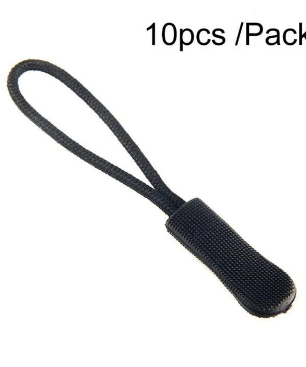 10pcs /Pack TPU Plastic Slider Zipper Cord Caterpillar Puller