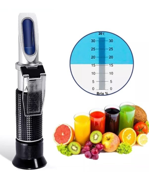 Handheld Refractometer Fruit Sugar Meter Brix Tester 0-32 Measuring Range, RF001BX With Plastic box