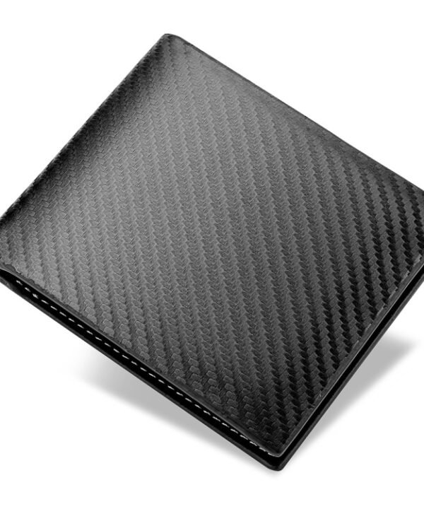 Men Wallet Carbon Fiber Horizontal Business Wallet Card Holder, k3260 Grey, k3260 Coffee