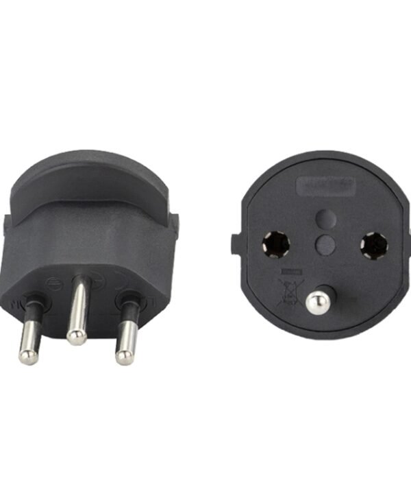 EU to Switzerland Convertible Plug With Ground Wire Travel Adaptor, With Shell