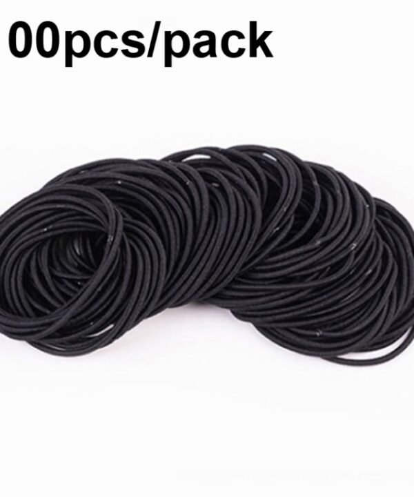 100pcs/pack Stretchy Hair Accessories Nylon Hair Ring Hair Rope Rubber Band Headband