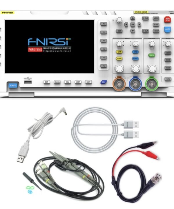 FNIRSI 2 In 1 Dual-Channel 100M Bandwidth Digital Oscilloscope 1GS Sampling Signal Generator, EU Plug, 1014D, 1014D +P4100 Probe