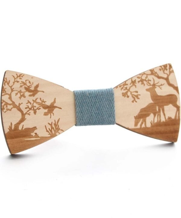 Wooden Bow Tie Men Bow Clothing Decoration, Elk Blue, Elk Black, Puzzle Blue, Puzzle Black, Music Blue, Music Black, Small Anchor Blue, Small Anchor Black