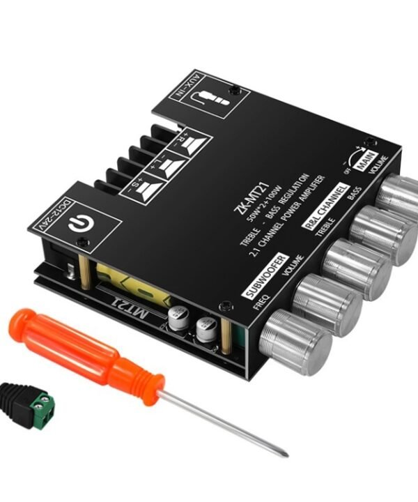 ZK-MT21 50W x 2+100W 2.1 Channel Bluetooth Digital Amplifier Module
