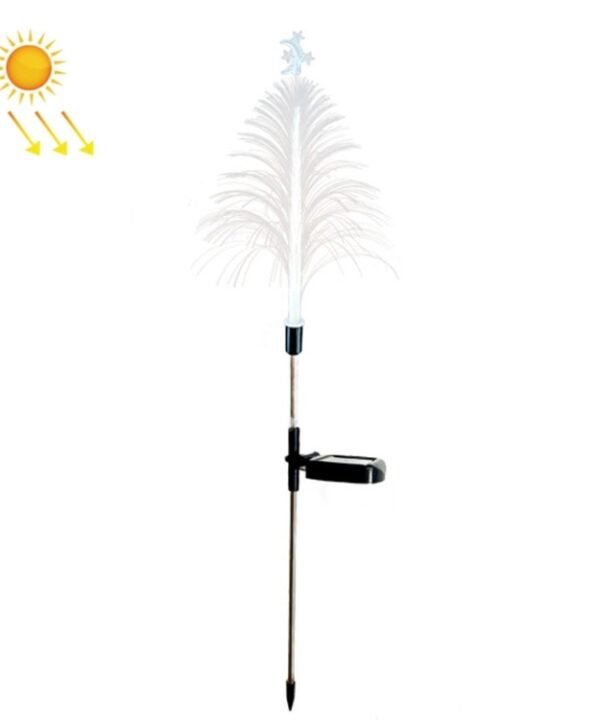 Christmas Tree Solar Light Outdoor Atmosphere Lighting Outdoor Waterproof Glowing Festival Decorative Lamp, Star Moon Transparent