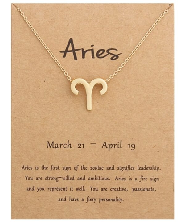 Zodiac Signs Necklace Electroplate Alloy Short Chain Jewelry, Aries Golden, Cancer Golden, Libra Golden, Virgo Golden, Leo Golden, Aquarius Golden, Pisces Golden, Taurus Golden, Capricorn Golden, Sagittarius Golden, Scorpio Golden, Gemini Golden...