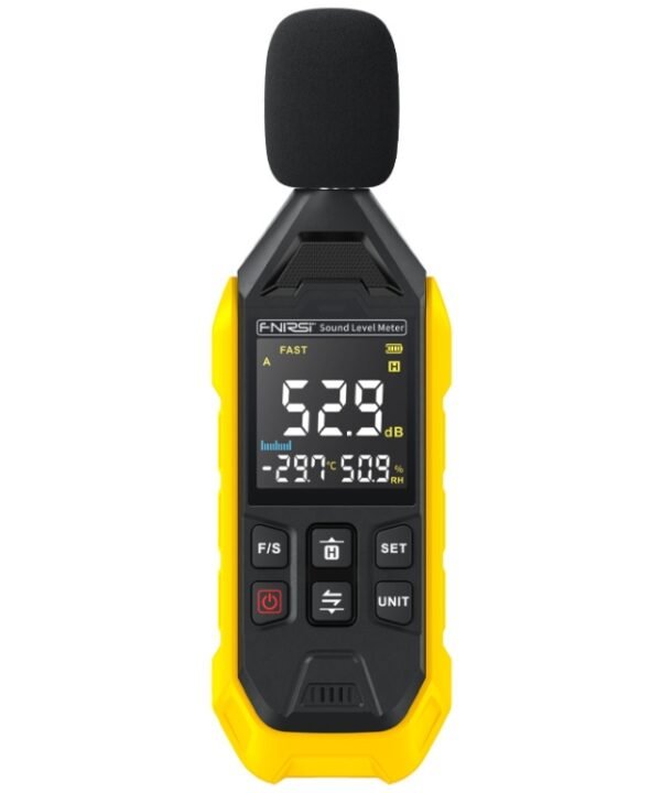 FNIRSI Noise Decibel Meter Home Volume Detector, Yellow