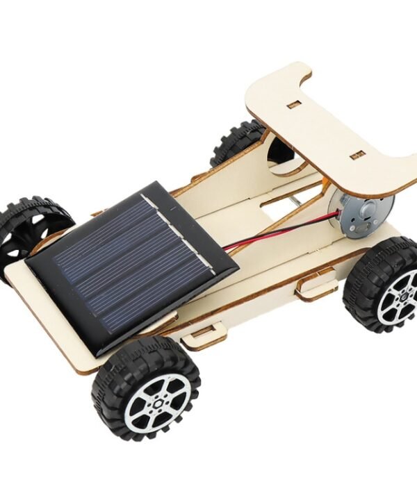 Solar Car DIY Wooden Assembly Children Educational Toy Science Technology Creator Work