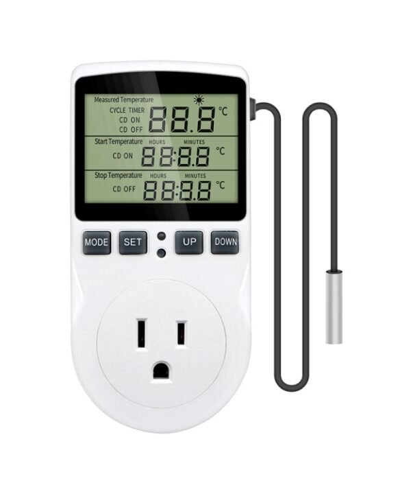 Intelligent Digital Thermostat Countdown Temperature Control Switch Socket Timing Temperature Controller, US Plug