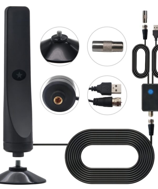 4K 1080P Indoor Digital TV Antenna For Local Channels 50 Miles Range With Amplifier Signal Booster