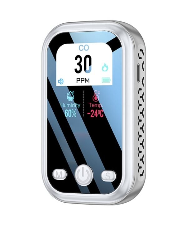 Portable Carbon Monoxide Detector Outdoor Home Detection Alarm, D6 Gray, D6 Blue
