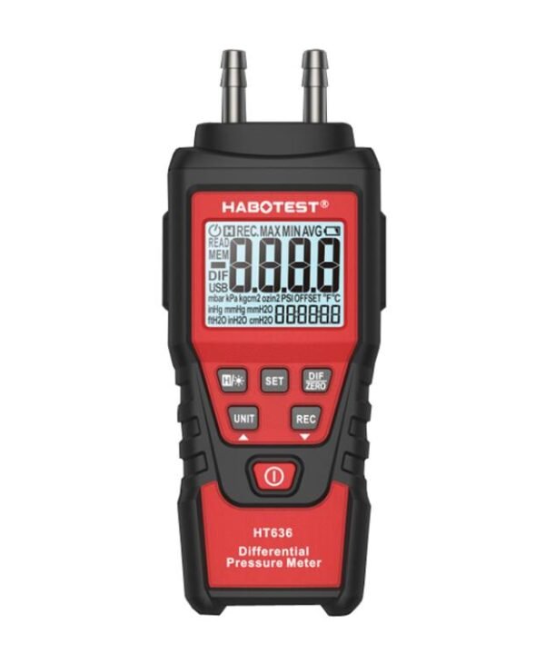 HABOTEST HT636 Highly Precision Differential Pressure Gauge Digital Micropressure Tester