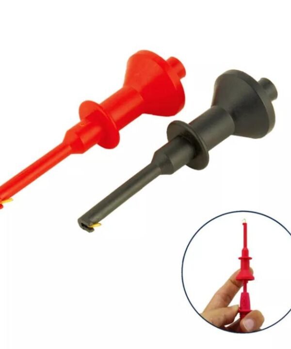1pair Universal Multimeter Extended Telescopic Test Hook, 2mm Straight Plug, 4mm Straight Plug