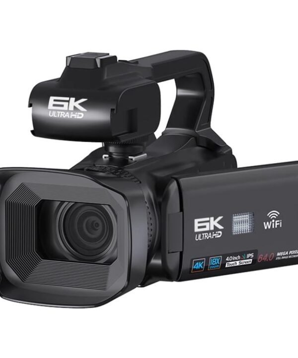 64MP 6K 18X Digital Zoom Ultra HD Video Camera With 4-Inch Touch Screen Camcorder, 6K 16G, 6K 32G, 6K 64G