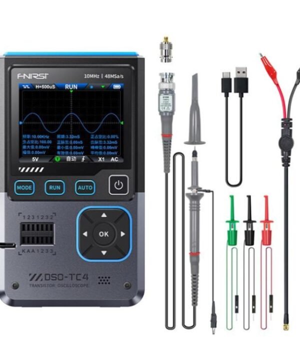 3 In 1 Oscilloscope Transistor Tester Signal Generator 10M Bandwidth Burn-In Proof, FNIRSI DSO-TC4