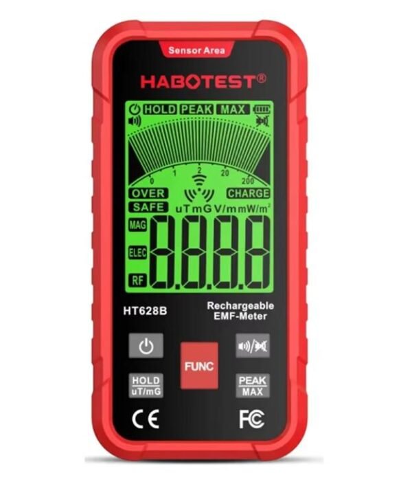 HABOTEST HT628B Multi-Field EMF Meter Rechargeable Electromagnetic Radiation Tester