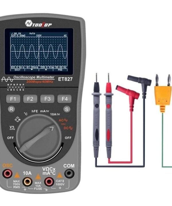 Oscilloscope Multimeter 200Msps Sampling Rate 40MHz Oscilloscope + Multimeter 2 In 1, ET827